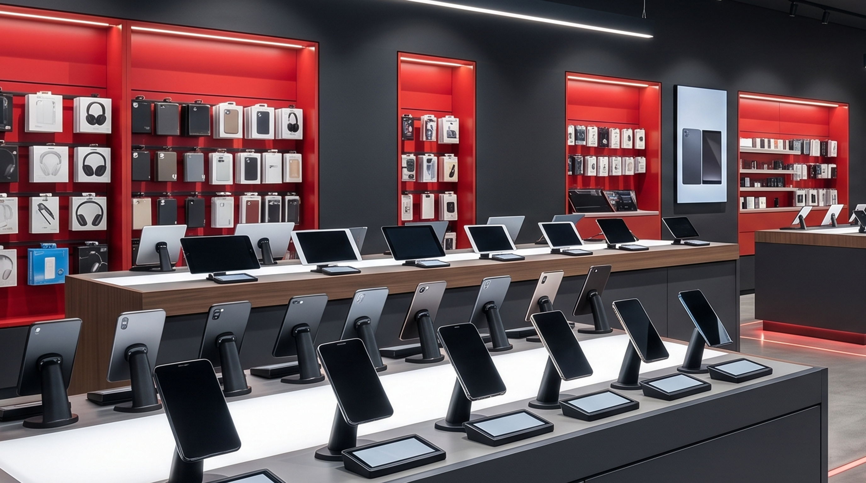 Intérieur du magasin MBK Tech Papineau — Large sélection de téléphones et accessoires à Montréal